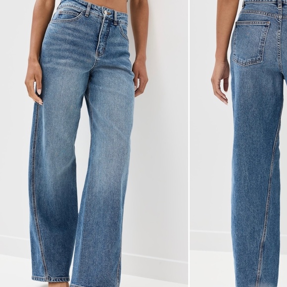 ALC Abbott II High Rise Wide Straight Leg Jeans Size 25 - Picture 1 of 8